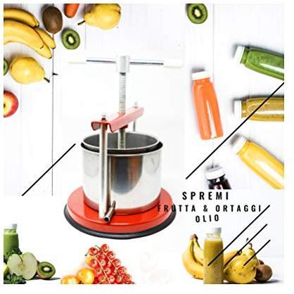 CELMS TORCHIETTO Premitutto capacità di Premitura 5kg con Certificazione Alimentare Ferro e Acciaio Inox 430 Made in Italy per Pomodori Melanzane Ortaggi Succhi Frutta e Olio (5kg)