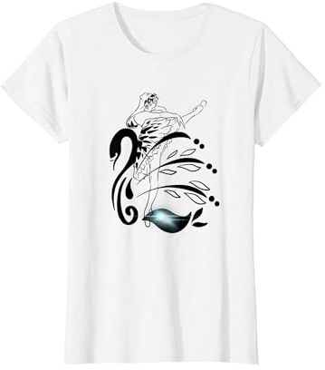 Black Silhouette Swan Ballet Ballerina Dance and Sports T-Shirt, Women, White, Medium