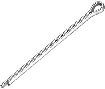 sourcing map 15Stk.Geteilter Splint 4mm x 60 mm 304 Edelstahl 2 Zinken Schlüssel Silber