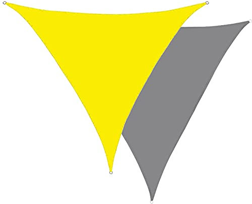 RURGLY 6x6x6 m Vela ombreggiante Triangolare, Tenda Parasole Vela Ombreggiante Impermeabile Esterno, Tenda a Vela IProtezione Raggi 95% UV, per Giardino, Balcone, Terrazza