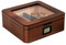 CASE ELEGANCE MAG Desktop Humidor, Walnut Finish, Holds 20-30 Cigars, Glass Top with Magnetic Seal, Octagon Shape, Digital Hygrometer, Spanish Cedar, New Hydro Channel, Includes Humidor Solution