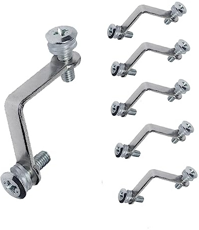 Lokatall 6 Soportes de Abrazadera de Vidrio sin Montura, Soportes de Abrazadera de Vidrio Ajustables, Clips de Partición de Pantalla, Balaustrada para Vitrina