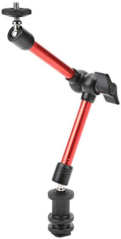 11 Zoll Verstellbarer Universalarm, 1/4 Zoll Schraube Aluminiumlegierung Material Kamera Magic Arm Geeignet für Kamera LCD- Fülllicht (11 Zoll rot)