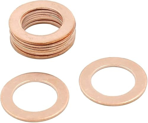 10 rondelle piatte in rame da 15 mm di diametro interno per auto
