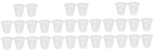 Yardwe Lot De 3 Pots Hydroponiques en Plastique avec Paniers en Maille pour La Croissance des Racines Et Une Utilisation Facile dans Les Fournitures De Jardinage 10 Pièces X 3
