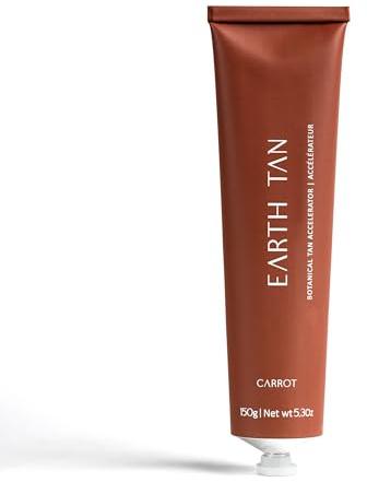 Earth Tan Lozione crema abbronzante gelatinosa con acceleratore e prolunga abbronzatura biologica alla carota per un'abbronzatura dorata, profonda e scura VELOCE. Per Sole e Lettini (Carota)