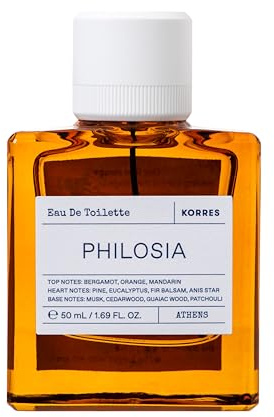 Eau de Toilette 50ml Philosia | Eau de Toilette unisexe & vegan aux notes de bergamote, pin, eucalyptus et bois de cèdre. Testé dermatologiquement.