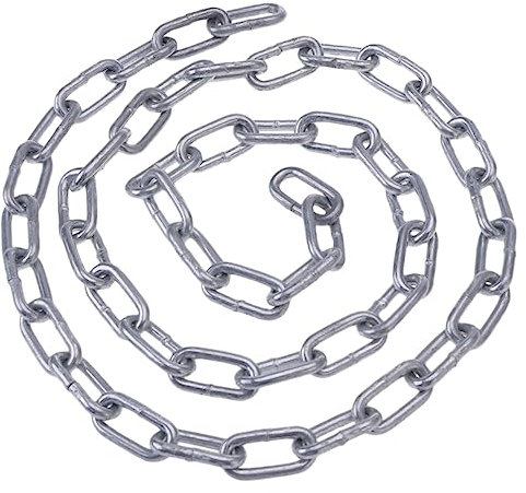 TOPPERFUN Standard-hängeleuchterkette Verzinkte Spiralkette 3 M Lange Gliederkette Aus Eisen Für Vielfältige Verwendung