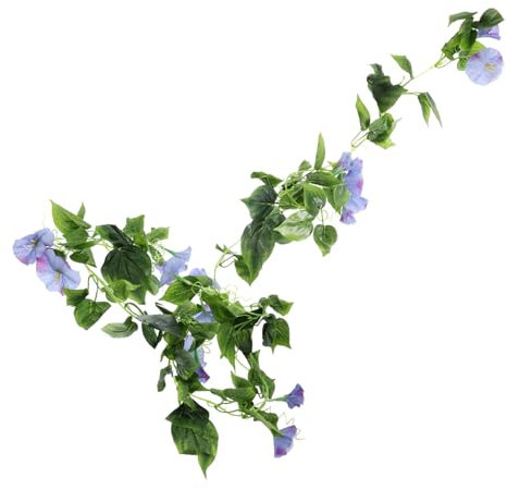 GOOHOCHY Künstliche Blumenranke Blaue aus Seidenstoff und Kunststoff
