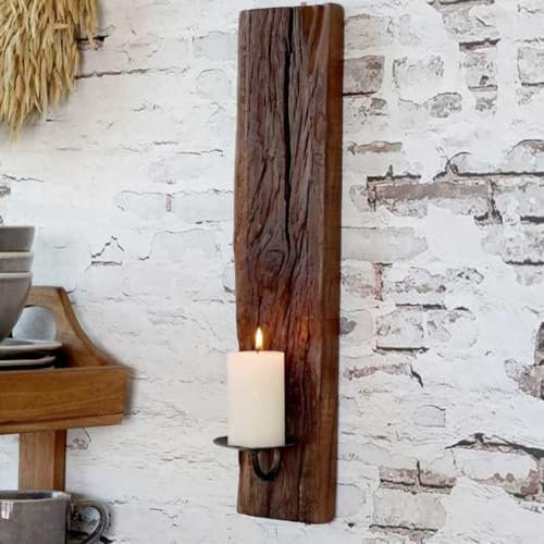 Chic Antique Grimaud - Candelabro de pared (madera, 43 cm)
