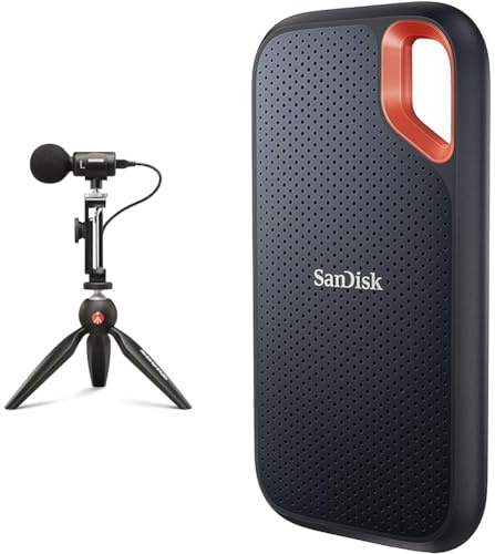 Shure MV88+ Video Kit - Digital Stereo Condenser Microphone for Apple and Android & SanDisk 1TB Extreme portable external SSD, up to 1050 MB/s, read, 1,000MB/s write, USB-C