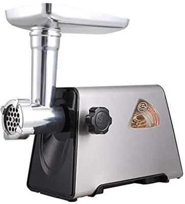 Picadora de carne eléctrica, kit de embutidora de salchichas, máquina de acero inoxidable, bandeja de aluminio, corte de cuchillas para alimentos, cocina resistente, máquina de relleno industrial com