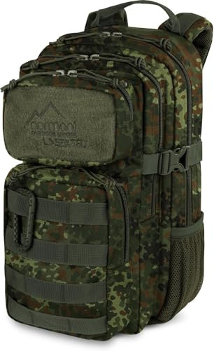 normani Kinder Rucksack Schulrucksack Outdoor Trekking Rucksack mit Brustgurt Kindergartenrucksack Wanderrucksack Daypack für Jungen und Mädchen Farbe Flecktarn