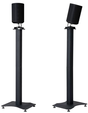 shinar Set di 2 supporti per altoparlanti in metallo, compatibili con Sonos Era 100, con rotazioni regolabili fino a 360°, inclinazioni -70°/+70° per Sonos Era 100 (Nero)