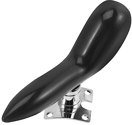 Schwarze Bassoon Thumbrest mit Abs Griff und Silberbeschichtung | Abnehmbar, Leicht und Formstabil, Korrosionsbeständig, Elegantes Finish für Zubehör Am Holzblasinstrument