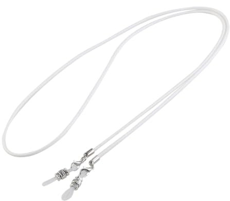SOIMISS Brillenhalter Aus Wachs Kette Für Brille Brillenkordel Umhängeband Halskette Weiß Verstellbare Silikonenden Mit Metallspiralen