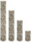 NQJIBUE Lot de 4 parterres surélevés circulaires en gabion 30 x 50/100/150/200 cm