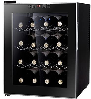 IUBGFTO Réfrigérateur Cave à vin à compresseur 16 Bouteilles, Cave à vin indépendante intégrée, contrôle numérique de la température, Porte en Verre trempé