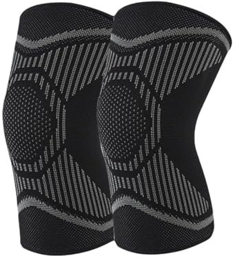 Moonlove Kids Compression Knee Support Sleeves Elastic Knitted Child Knee Brace Strap Protector Guard for Sports Running Basketball Football Skating, Boys Girls from 5-10 Years Old, 1 Pair