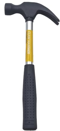 8OZ Tubular Steel Claw Hammer – Durable Carbon Steel Head with Rubber Grip Handle for DIY and Woodworking