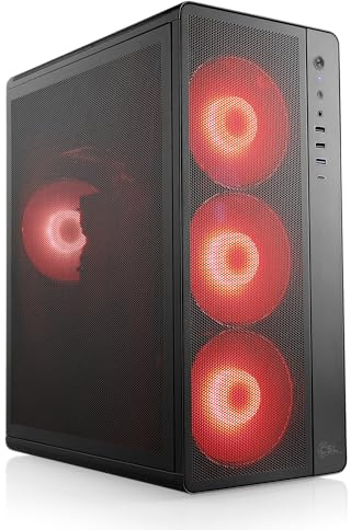Gaming PC mit Windows 11 Home | AMD Ryzen 7 5700X 8x3.4GHz | GeForce RTX 5060 | 1000GB M.2 NVMe | 32GB DDR4 RAM | Computer für Zocker, Gamer Desktop Rechner zum Spielen | A10190