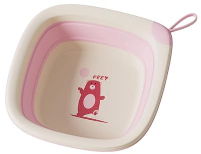 Sartén de baño plegable para ahorro de espacio, diseño para limpieza de cara, trasero, accesorio ligero de lavado de viaje, lavabo ligero para bebé