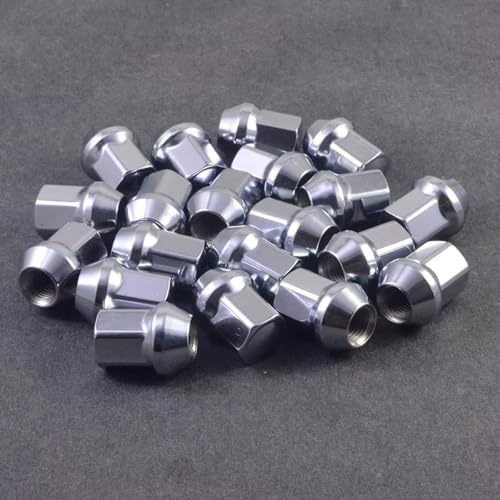 Bulloni di bloccaggio per Ruote Auto per Land Rover Freelander 20 Pezzi M14X1,5 Dadi per Cerchi in Acciaio per Auto (Argento)