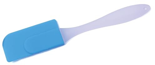 LifeChic Spatule en silicone 19 cm bleu clair – résistante et sûre pour la cuisine – Idéal pour mélanger, étaler et cuire – Pour casseroles antiadhésives