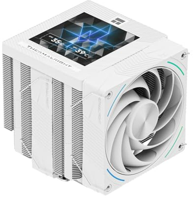 TR Phantom Spirit 120 Vision Snow CPU-Luftkühler, Desktop-Kühlkörper mit Dual-PWM-Lüfter, PC-Bildschirmkühler von 3,95 Zoll magnetisch, 480x480 Auflösungsvermögen, für LGA1851/1700 AM5