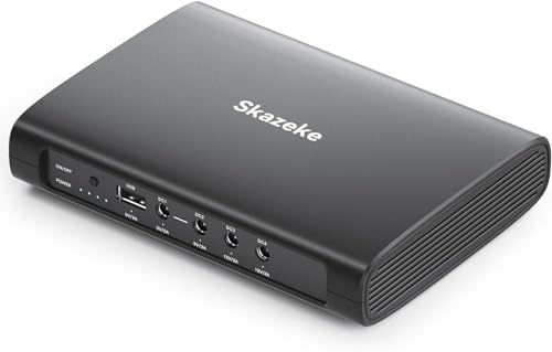 Mini USV,Skazeke 20000mAh Mini UPS mit 5 Ausgängen DC 5V/9V/12V/3A,USB 5V/2A, unterbrechungsfreie WLAN-Stromversorgung für Router/Modem/IP-Kamera/Spectra S2 Milchpumpe und mehr