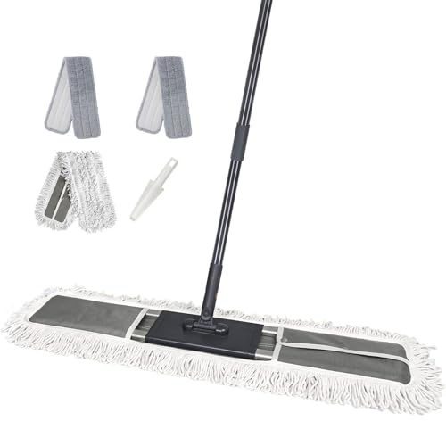 RAYNEAY Mocio industriale resistente, grande mocio piano commerciale largo 90cm