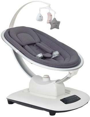 Zstar Premium Elektrische Babywippe mit Smart-Fernsteuerung, 5D-Schwingtechnologie, Musiklibrary & Adaptiver Neigungsmodus für Säuglinge 0-6 Monate (Max. 18 kg) (Dunkelgrau)