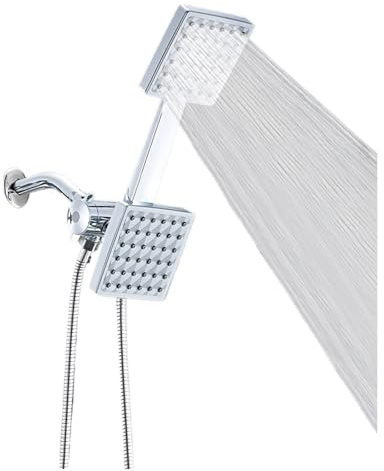 1 set di soffione doccia portatile integrato con tubo flessibile lungo e distributore d'acqua a tre vie, montaggio a parete, materiale ABS