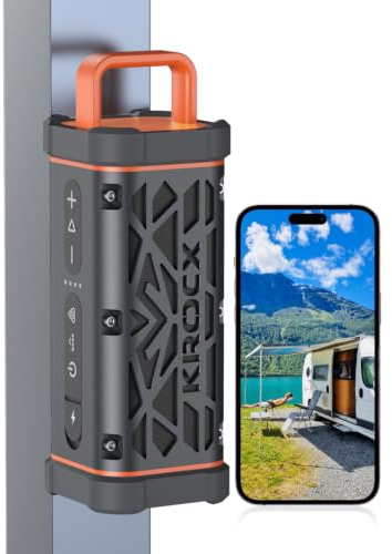 TRAVOR Magnetic Bluetooth Speaker, Aluminium Outdoor Speaker for Camping | CNC aluminium build, magnetic mount, portable design, IP68 for beach days, 25H battery for weekend trips & Bass Boost for BBQ