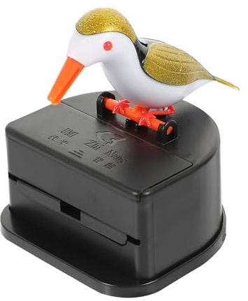 Housoutil Zahnstocherhalter Vogel Design mit Automatischem Druckmechanismus Kompakt und Praktisch für Essbereich und Partys