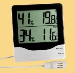 HIGROMETRO DIGITAL CON SONDA GRAN PANTALLA LCD