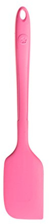 Kochblume Design Teigschaber L | Premium-Silikon | Hitzbeständig | Spülmaschinenfest | 30cm | Farbe: pink