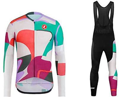 UGLY FROG Neue MTB Winter Fleece Thermisches Radtrikot Damen Set Fahrradbekleidung Fahrradtrikot Langarm und Radhose mit 20D Bib Sitzpolster