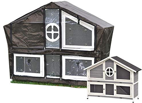 nanook Schutzhülle Winter Cover wetterfest für Hasenstall Kaninchenstall Kleintierstall XXL Momo - 143 x 58 x 110 cm