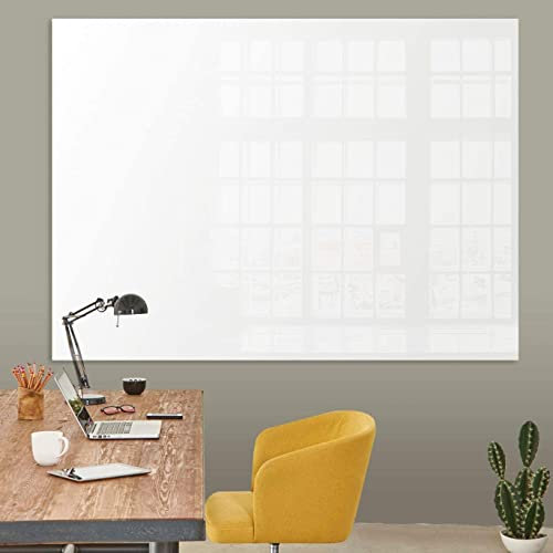 Premium Magnettafel aus Glas, Whiteboard rahmenlos, Pinnwand magnetisch, Glastafel inkl. 5 Magnete, Magnetwand beschreibbar, Wandtafel, Memoboard (90 x 120 cm)