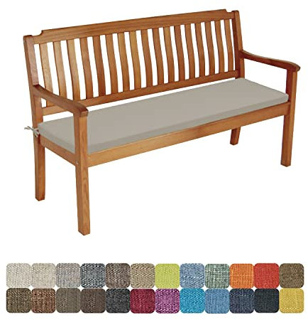 WTHYGB Bankauflage Sitzkissen Bankkissen 110 X 45 X 8CM Waschbar Abnehmbarem Stuhlkissen rutschfeste Gartenbankauflage Auflage für Gartenbank Terrasse Schaukel Gartenmöbel -Taupe
