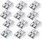 Doppelloch Bleistiftspitzer,12 Stück Anspitzer Mini Bleistiftspitzer Metallkeilspitzer Handheld Aluminiumlegierung Kleine Anspitzer für Schulen Büros Art