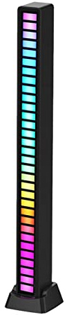 Facynde Smart Sound Control Barre Luminose - Pickup ad attivazione vocale RGB LED Light,Luce Ambientale a LED Colorata Creativa con 18 modalità di sincronizzazione Musicale Luce a Spettro Audio a 32