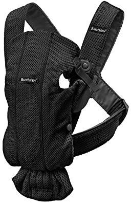 BabyBjörn Babytrage Mini, 3D-Netzstoff, Schwarz