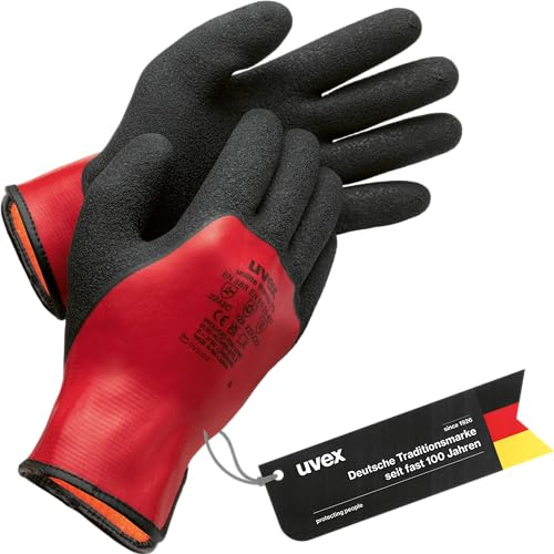 Uvex unilite thermo FC - Kälteschutzhandschuhe - Winterhandschuhe für nasse/ölige Umgebung - warm & gefüttert - rot/schwarz - 09/L