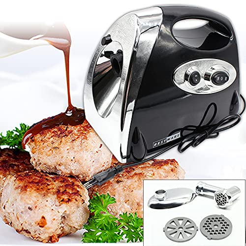 Picadora de Carne Eléctrica Profesional 3-en-1 Picadora de Carne con 3 Placas de Molienda de Acero Inoxidable Picadora de Carne de 2800 W Para Molienda Rápida
