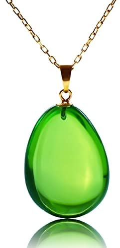 Amberistan Bernstein-Anhänger-Halskette mit 46 cm – 925er Sterlingsilber-Kette, Blau – Rot – Grün Farboptionen – Bernstein-Halskette für Frauen, Bernstein-Schmuck, 100 % echt, handgefertigt aus Bernstein