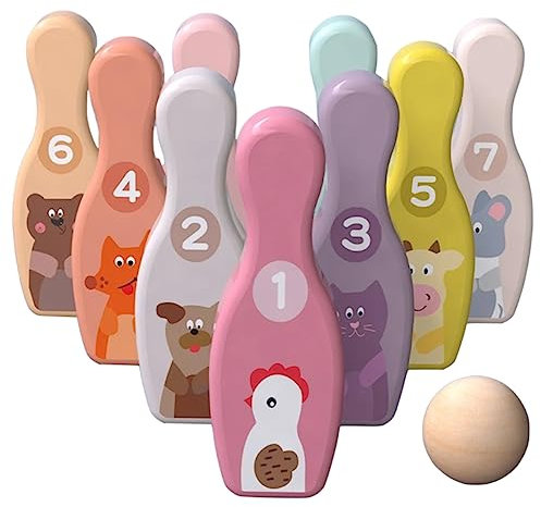BESPORTBLE 1 Satz Bowling für Kinder reisespiel Kinder Bowling Set Indoor-Sportaktivitäten Kindersport drinnen Spielzeuge Outdoor-Spielset Kinder werfen Bälle Kinder werfen Ballspielzeug Mini