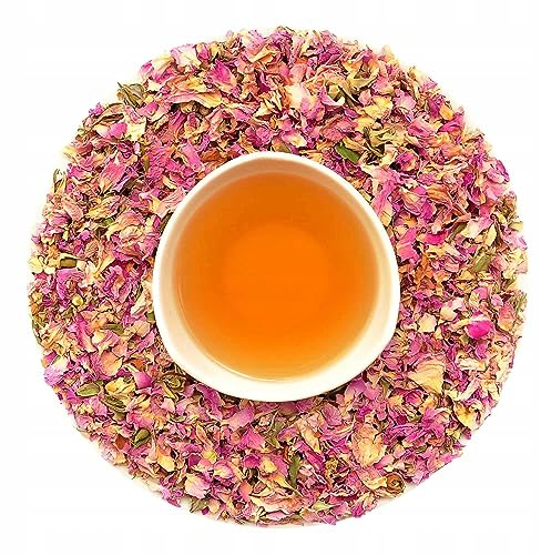 Winoszarnia Getrocknete Rosenblüten Pink 20g | Essbare Blüten | Ideal für Tee, Deko & Backen | Natürliches Aroma | Wiederverschließbar