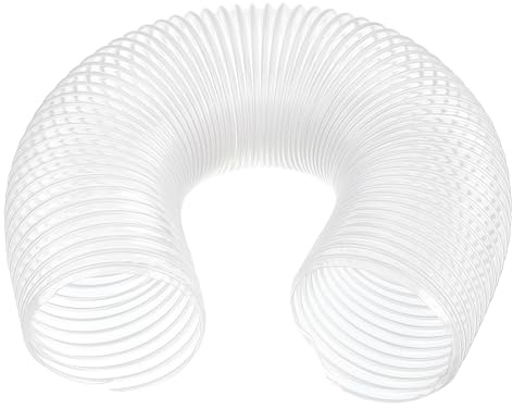PATIKIL PVC flexibel dammsugarslang, 100 mm ID 1 m lång dammuppsamlingsslang använd med dammsamlare för industriell träbearbetningsrengöringsmedel, vit